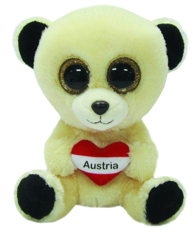 Austria - Bär - <b>Beanie Boos</b> - Plüschtier 15cm - ty-7136118-austria-beanie-boo